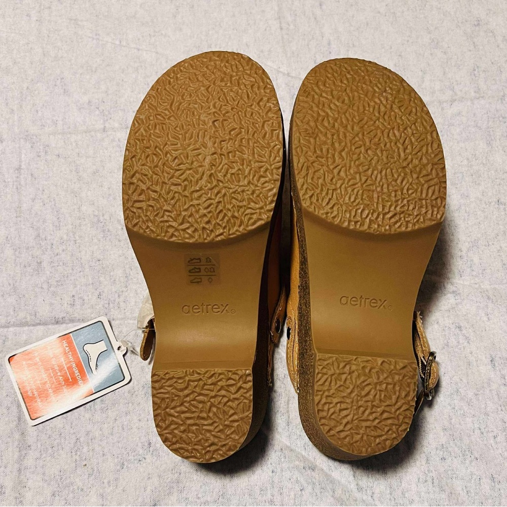 New  AETREX Women's Beckie Natural Cork Clog Size 6-6.5 - Picture 3 of 6